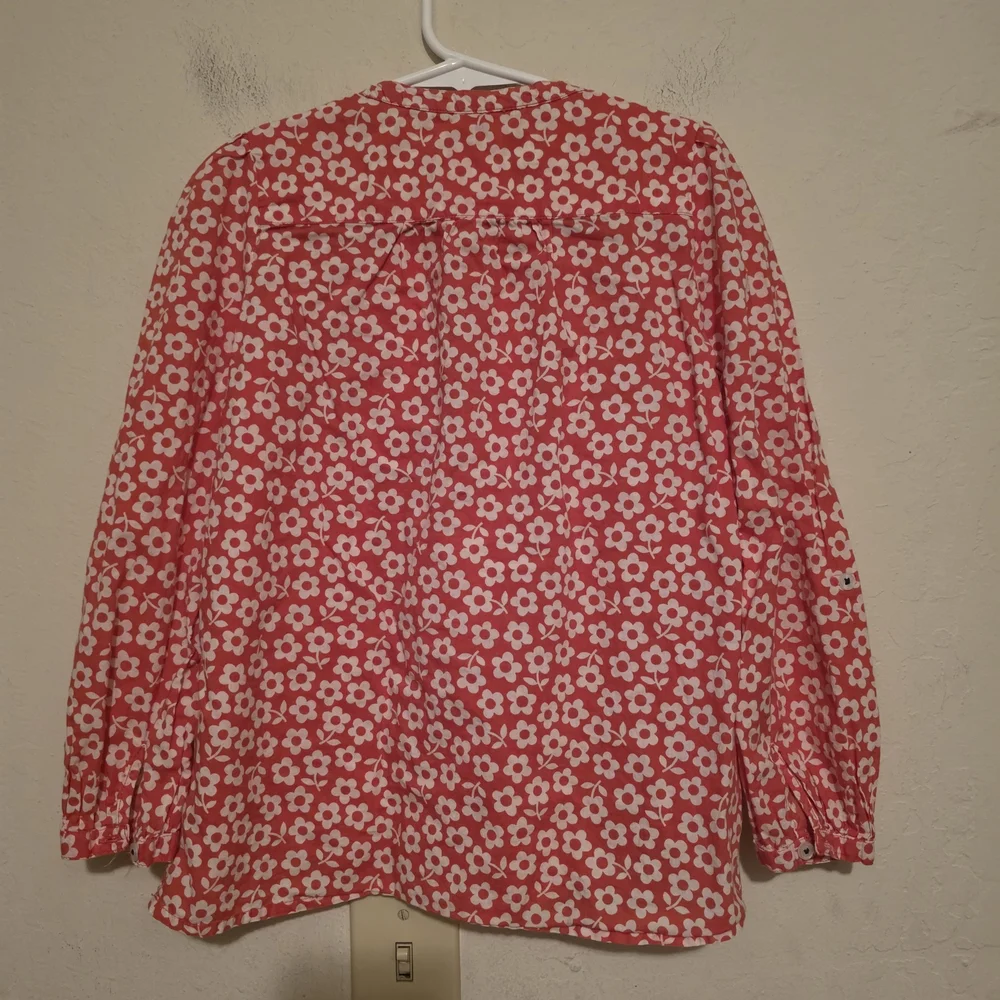 Mini Boden Pink And White Floral Kids Blouse Size 7 To 8 Years - Picture 2 of 8